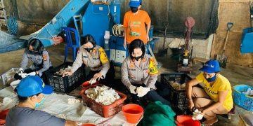 Tinjau Budi Daya Jamur, Polres Badung Beri Semangat pada Para Petani untuk Jaga Ketahanan Pangan