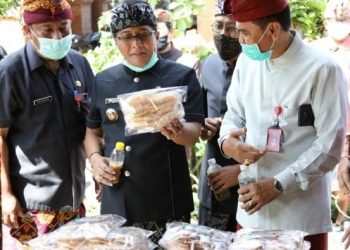 Bupati Giri Prasta Tinjau Pemanfaatan Akses Free Wifi di Desa Adat Bindu