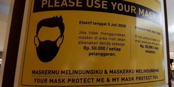 Masuk Kawasan Mall Tanpa Masker Dikenakan Denda