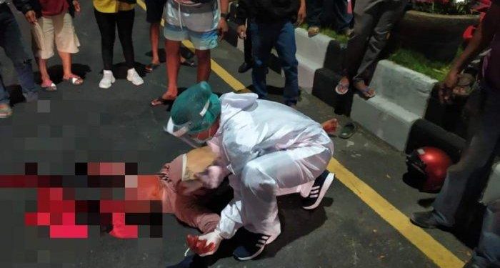 Kecelakaan Tunggal Di Jalan Imam Bonjol, Korban Di Evakuasi Ke RSUD Sanglah