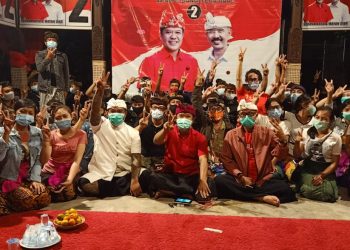 Relawan Paslon SADIA BISA, Siap Amankan Suara Paslon Di Desa Landih