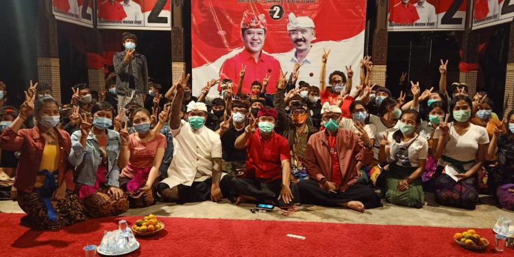 Relawan Paslon SADIA BISA, Siap Amankan Suara Paslon Di Desa Landih