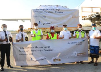 Apresiasi Ekspor Produk Lokal, Gubernur Bali Lepas Penerbangan Cargo