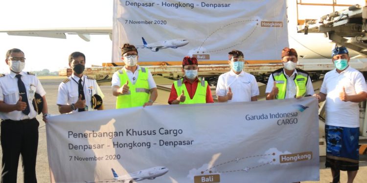 Apresiasi Ekspor Produk Lokal, Gubernur Bali Lepas Penerbangan Cargo