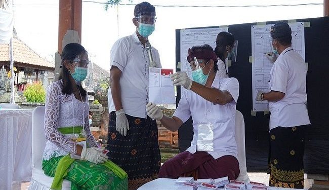 Jelang Pilkada Di Masa Pandemi, Badung Lahkukan Simulasi TPS