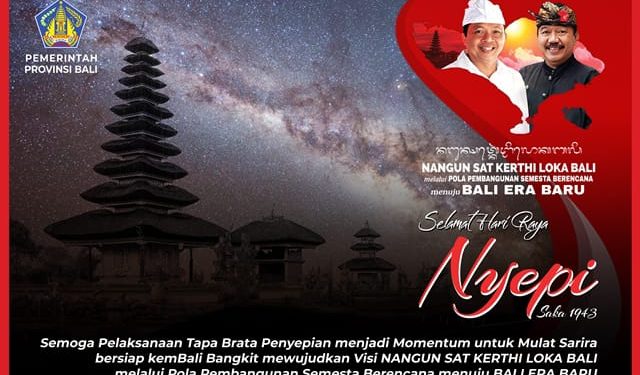 Pemprov Bali Mengucapkan Selamat Hari Raya Nyepi Tahun Baru Caka 1943