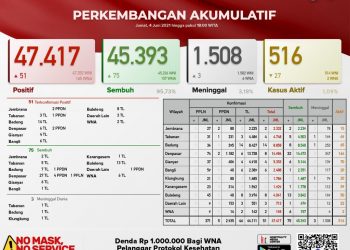 Update Kasus Covid 19 Bali 4 Juni 2021, Kasus Sembuh 75 & Kasus Baru 51 Orang