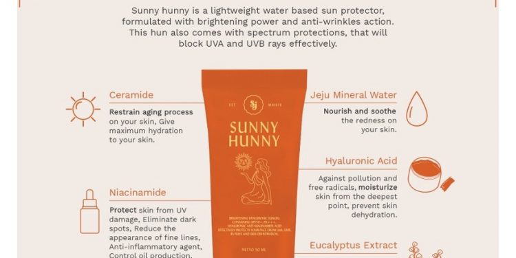 Skin Junkie Sunny Hunny, Sunscreen 3-in-1 Untuk Kesehatan Kulit Wajah