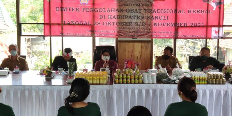 Pemprov Bali Gelar Bimtek Pengolahan Obat Tradisional Herbal Di Kabupaten Bangli