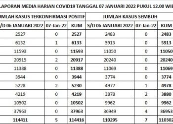 Update Kasus Covid 19 Bali, 07 Januari 2022. Kasus Sembuh 7 Orang & Kasus Baru 5 Orang
