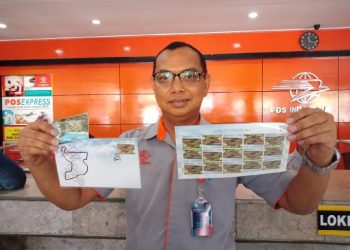 Pos Indonesia Mataram Mengabadikan MotoGP Mandalika dengan Prangko Khusus