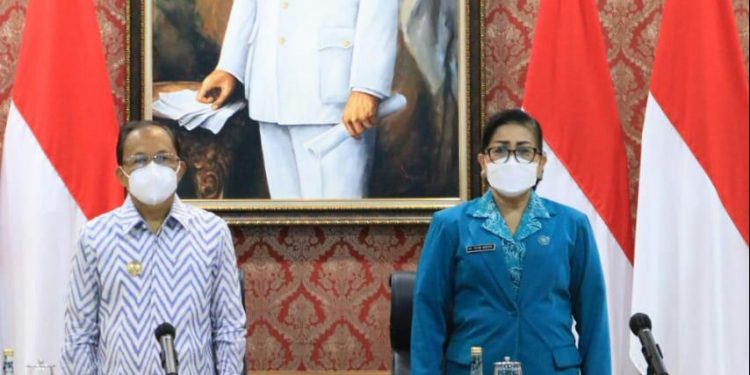 Gubernur Koster Hadiri Peringatan HKG PKK ke-50 Tingkat Provinsi Bali Tahun 2022