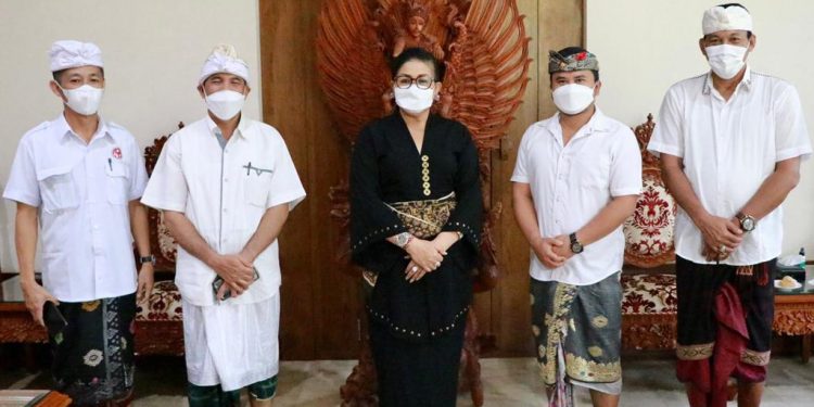Peringati  Bulan Bung Karno, Ny.Putri Koster Terima Audiens Badan Kesbangpol Bali