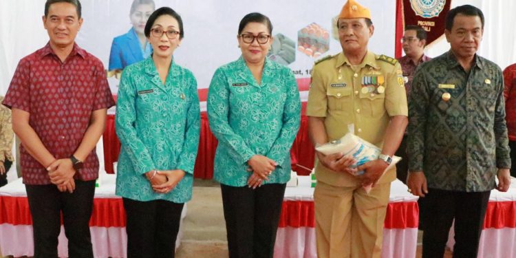 Penanganan Dampak Inflasi, Ketua PKK Bali Serahkan Bansos Bagi Kader PKK di Buleleng