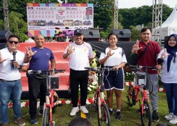 Ikuti Senam Integritas, Wagub Cok Ace Sampaikan Pesan Anti Korupsi