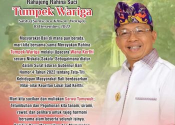 Gubernur Koster Ajak Masyarakat Bali Merayakan Hari Suci Tumpek Wariga