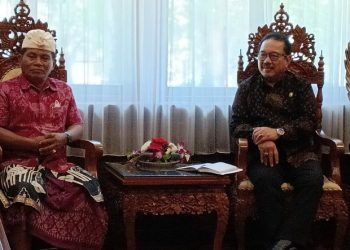 Wagub Cok Ace Terima Kunjungan Prajuru Pura Dalem Pajenengan