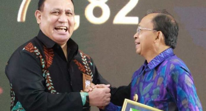 Pemprov Bali Raih Penghargaan Pemprov Terbaik Di Indonesia Dalam SPI Oleh KPK RI