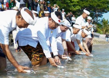 Wagub Cok Ace Pimpin Pelaksanaan Tumpek Uye di Nusa Penida
