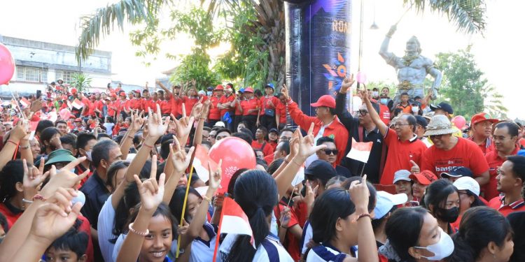 Koster Disambut Lautan Masyarakat Tabanan