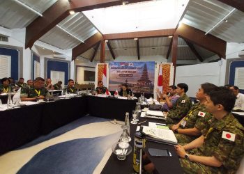 Tertarik Hari Simulasi Bencana, Delegasi Pertahanan Jepang Simak Paparan Kesiapsiagaan Bencana Dari Kalaksa BPBD Bali