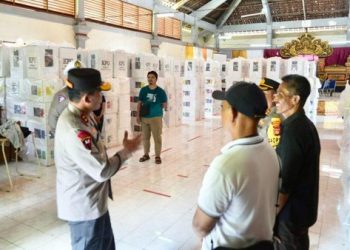 Polda Bali Memantau Lokasi Penyimpanan Surat Suara