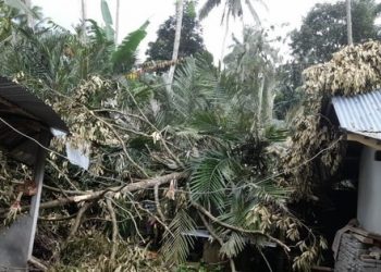 Rumah dan Pura di Karangasem Rusak Diterjang Hujan Angin