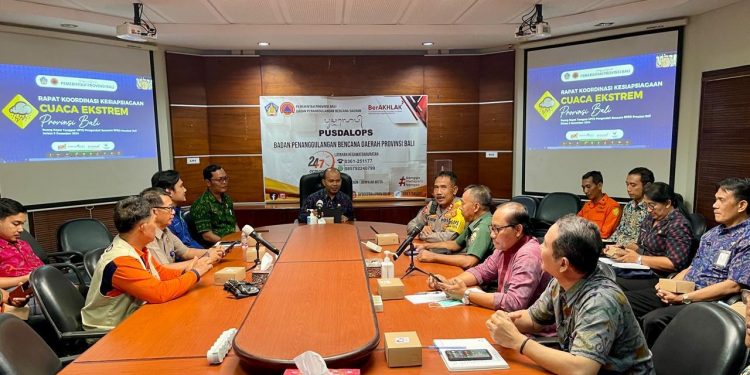 BPBD Provinsi Bali Gelar Rakor Kesiapsiagaan Cuaca Ekstrem 2024