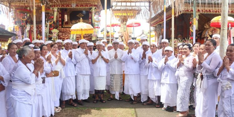 Gotong Royong dan Guyub Sukseskan Karya Ngusaba di Penatih, Gubernur Koster Cara Kita Jaga Bali Tetap Eksis dan Kokoh