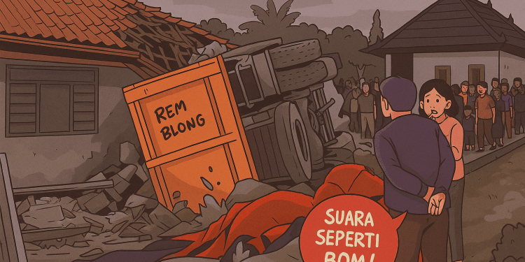 Truk Pengangkut Semen Hantam Rumah di Kintamani, Empat Orang Tewas, Warga : Sebut Dentumannya Seperti Ledakan Bom